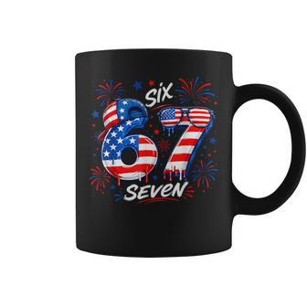 4Th Of July Funn 67 Six Seven Meme Patriotic Kid Coffee Mug - Thegiftio UK
