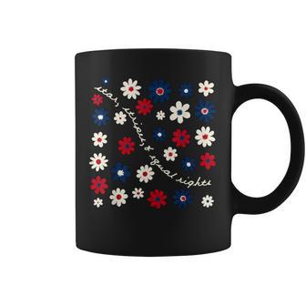 4Th Of July Liberal Stars Stripes And Equal Rights Flower Coffee Mug - Thegiftio UK