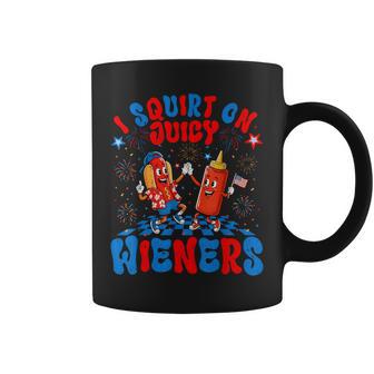4Th Of July I Squirt On Juicy Wieners Hotdog Women Coffee Mug - Thegiftio UK