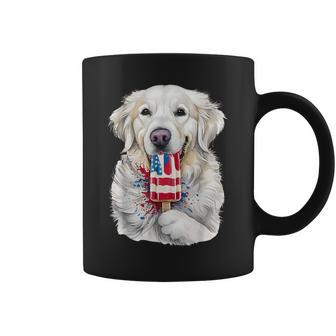4Th Of July White English Cream Golden Retriever Popsicle Coffee Mug - Thegiftio UK