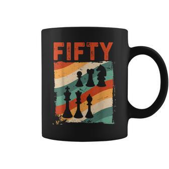 50 Cumpleaños Retro Ajedrez 50 Años Hombre Es Taza de café - Regaloses