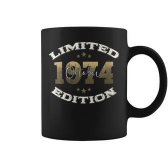 50E Anniversaire Homme Original Octobreintage 1974 Tasse - Cadeauxyz