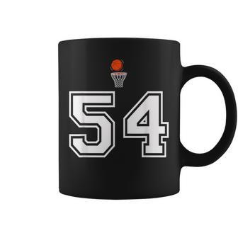 54 番 バスケットボールスタイル ヴィンテージホワイト コーヒーマグ - Kawaiitshirt