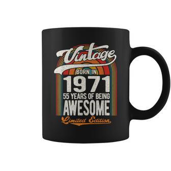 55 Years Of Awesome Born 1971 限定版 55歳の誕生日 コーヒーマグ - Kawaiitshirt