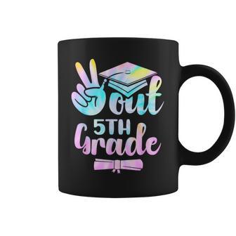 5Th Grade Graduation Peace Out 5Th Grade Tie Dye Kids Coffee Mug - Thegiftio UK