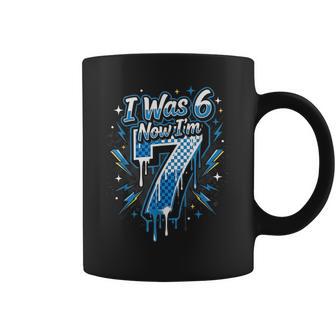 6 7 Birthday Boy 7 Years Old I Was 6 Now I'm 7 67 Meme Kids Coffee Mug | Mazezy