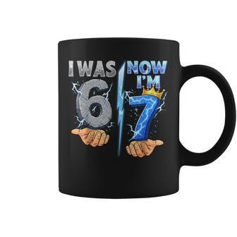 I Was 6 Now I'm 7 7Th Birthday 6 7 Birthday Boys Son Coffee Mug - Monsterry