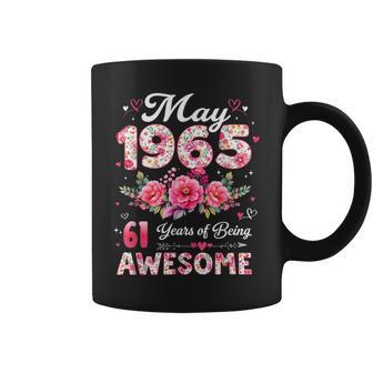 61 Ans Mai 1965 Floral 61E Anniversaire Homme Tasse - Cadeauxyz