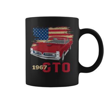 67 1967 Gto Silhouette Muscle Car American Flag Coffee Mug - Thegiftio UK