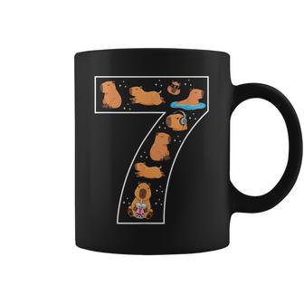 7º Cumpleaños 7 Años Capibara Niños Niñas Animal Taza de café - Regaloses
