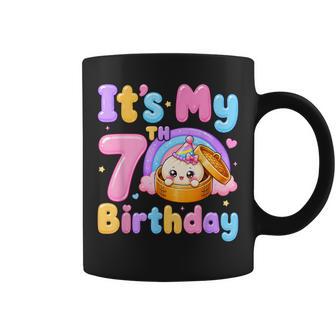 7Th Birthday Girl Kawaii Dumpling Anime Birthday Party Coffee Mug | Seseable UK