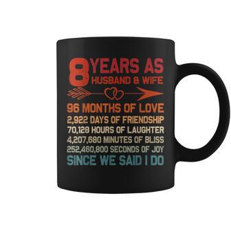 8 Años Como Marido Y Esposa Regalo De 8 Aniversario Para Parejas Taza de café - Regaloses