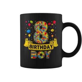 8 Year Old Birthday Boy Bricks 8Th Birthday Boy Eight Bday Coffee Mug - Thegiftio UK