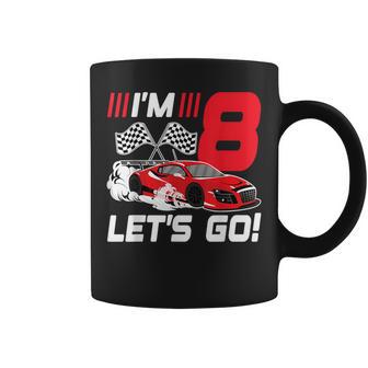 8 Year Old Race Car 8Th Birthday Racecar Racing Boy Coffee Mug - Thegiftio UK