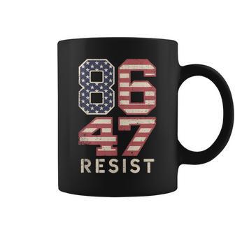 86 47 Resist Anti Trump Impeach 47 Vintage 8647 Us Flag Coffee Mug - Thegiftio UK