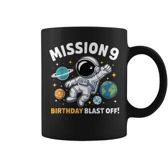 9Th Birthday Astronaut Space Rocket 9 Years Old Boys Coffee Mug - Thegiftio UK