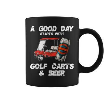 A Good Daytarts With Golf Carts And Beer 面白いゴルフ コーヒーマグ - Kawaiitshirt