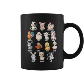A-Z Animaux De La Ferme Mignons Alphabet Cartoon Collection Garçon Fille Tasse - Cadeauxyz