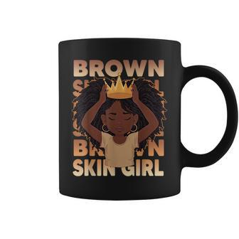 African Girls Brown Skin Girl Black Melanin Junenth Girls Coffee Mug - Thegiftio UK