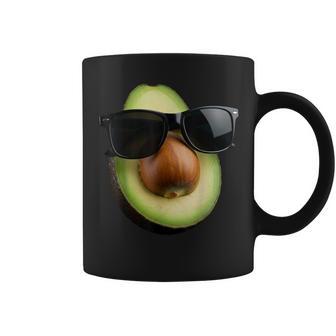 Aguacate Fresco Con Gafas Deol Fruta Divertida Taza de café - Regaloses