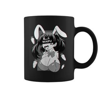 Ahegao Lewd アニメ 顔とウサギの女の子 コスチューム オタク用 コーヒーマグ - Kawaiitshirt