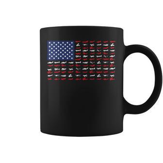 Airplane Us Flag Airline Pilot Aviation Aircraft Lover Coffee Mug - Thegiftio UK