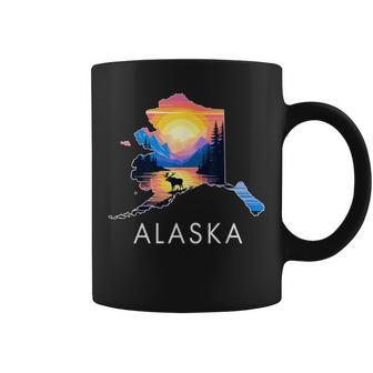 Alaskan Animal Moose Alaska Map Coffee Mug - Thegiftio UK