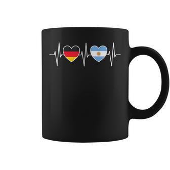 Alemania Y Argentina Banderas De Alemania Y Argentina In Mangas Taza de café - Regaloses