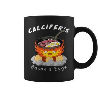 Amante De La Comida Tocino Y Huevo De Calcifer Cocinar Cuello Taza de café - Regaloses