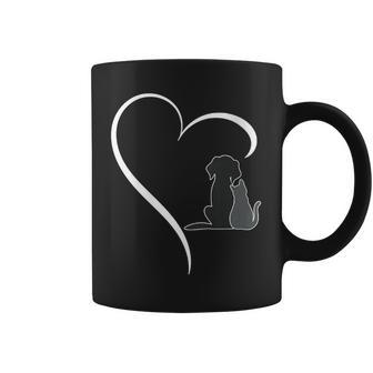 Amante De Las Mascotas Con Corazón De Perros Y Gatos Cuello Taza de café - Regaloses