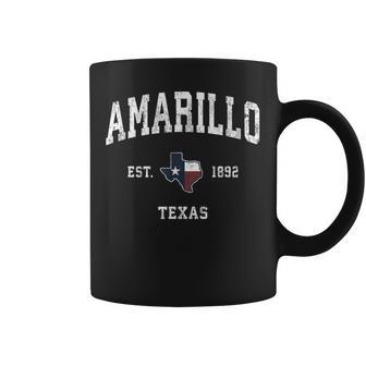 Amarillo Texas Tx ビンテージ州旗スポーツデザイン コーヒーマグ - Kawaiitshirt