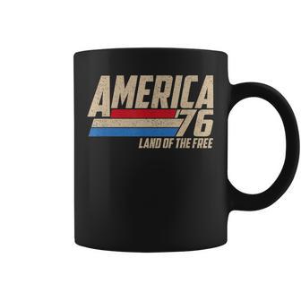 America 1776 Land Of The Free Retro Vintage 4Th Of July Coffee Mug | Seseable UK