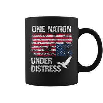 America Under Distress Usa Upside Down American Flag Us Flag Coffee Mug - Thegiftio UK