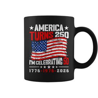 America Turns 250 I'm Celebrating 50Th Birthday Usa Flag Coffee Mug - Thegiftio UK
