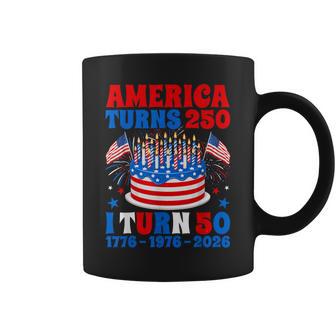 America Turns 250 I Turn 50 250Th Anniversary 50Th Birthday Coffee Mug - Thegiftio UK