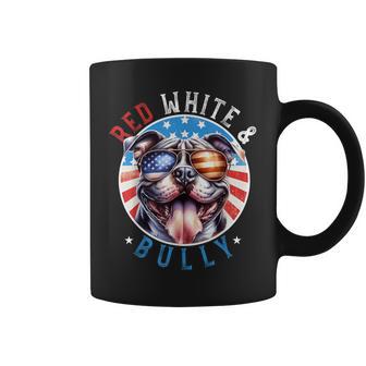 American Bully Dog 4Th Of July Red White And Bully Lovers Coffee Mug - Thegiftio UK