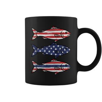 American Flag Fish Patriotic Fishing Boys Outdoor Coffee Mug - Thegiftio UK