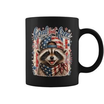 American Fourth Of July Raccoon Feral But Free 4Th Of July Coffee Mug - Thegiftio UK