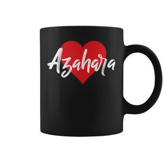 Amo A Azahara Primer Nombre Yo Corazón Taza de café - Regaloses