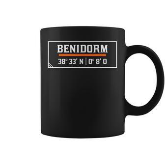 Amo Mi Ciudad Benidorm Coordenadas De Benidorm Taza de café - Regaloses