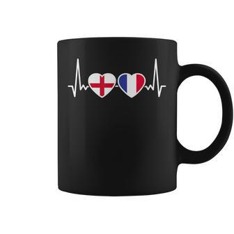 Angleterre France Battement De Coeur Drapeau Anglais Tasse - Cadeauxyz