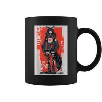 Anime Manga Ciberpunk Estética Ropa Técnica Harajuku Bunny Taza de café - Regaloses