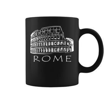 Antiguo Coliseo Romano Roma Italia Roma Texto Camisa Taza de café - Regaloses