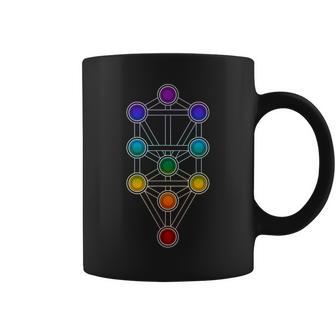 Árbol De Laidaephiroth Chakra Arco Iris Cabalá Esoterica Taza de café - Regaloses