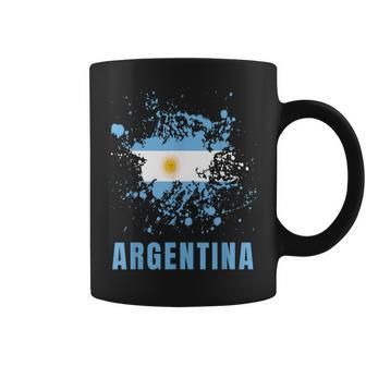 Argentina Retrointage Acuarelas Deporte Argentina Bandera Taza de café - Regaloses