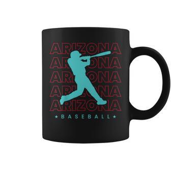 Arizona Baseball Minimalist Backprint Retro Baseball Lover Coffee Mug - Monsterry
