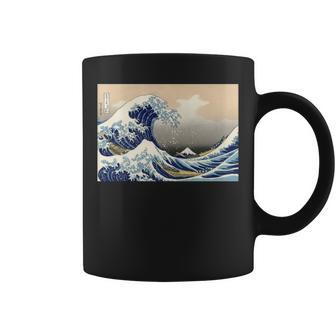 Arte De La Gran Ola De Kanagawa Manga Larga Taza de café - Regaloses