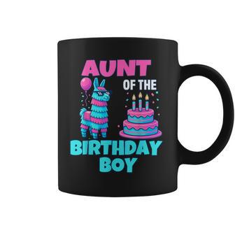Aunt Of Birthday Boy Llama Pinata Party Family Mathing Women Coffee Mug - Thegiftio UK