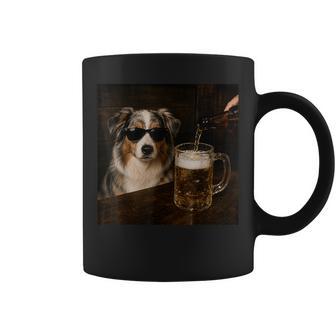 Australian Shepherd Drinking Beer Dog Meme Coffee Mug - Thegiftio UK