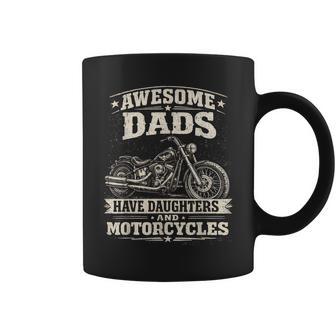 Awesome Dads Have Daughters And Motorcycles Fathers Day Coffee Mug - Thegiftio UK